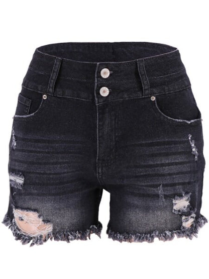 Ripped High-Rise Jeans HWFF5DX466-Buy 8 items get 1 free sunglasses