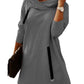 Loose Zip Hooded Long Sleeve Dress HKCUT2A2ZH（Buy 8 items get 1 free sunglasses）