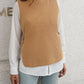 Two-Piece Button-Down Turtleneck Vest Sweater HK78F43SSH（Buy 8 items get 1 free sunglasses）
