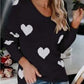 Loose Love V-Neck Knit Shirt H7UVCDL62K（Buy 8 items get 1 free sunglasses）