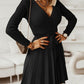 V-Neck Pleated Knit Dress HFL4CZCYTK（Buy 8 items get 1 free sunglasses）
