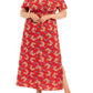V-Neck Slit Floral Dress HFDH3X7FKZ（Buy 8 items get 1 free sunglasses）