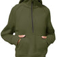 Zippered Solid Pocket Hooded Pullover Sweatshirt H9V36A2KSH（Buy 8 items get 1 free sunglasses）