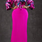 Fashion Print Lace-Up Long-Sleeved Shirt Long Skirt Two-Piece Set H6BQHEA5YK（Buy 8 items get 1 free sunglasses）