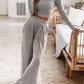 Solid Color Knit Leisure Home Two-Piece Set HKCUHLNAEH（Buy 8 items get 1 free sunglasses）