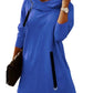 Loose Zip Hooded Long Sleeve Dress HKCUT2A2ZH（Buy 8 items get 1 free sunglasses）