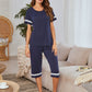 Pajama Set Short-Sleeved Five-Point Pants Lace Stitching Home Wear HFQZ2UCNX8（Buy 8 items get 1 free sunglasses）