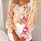 Balloon Sleeve Convertible Floral Shirt  H7ECT2CBYK (Buy 8 items get 1 free sunglasses)