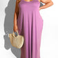 Solid Color Slip Dress H9ZVV53XEH（Buy 8 items get 1 free sunglasses）